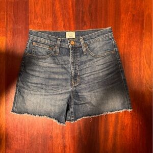 J Crew Jean Shorts With Raw Hem